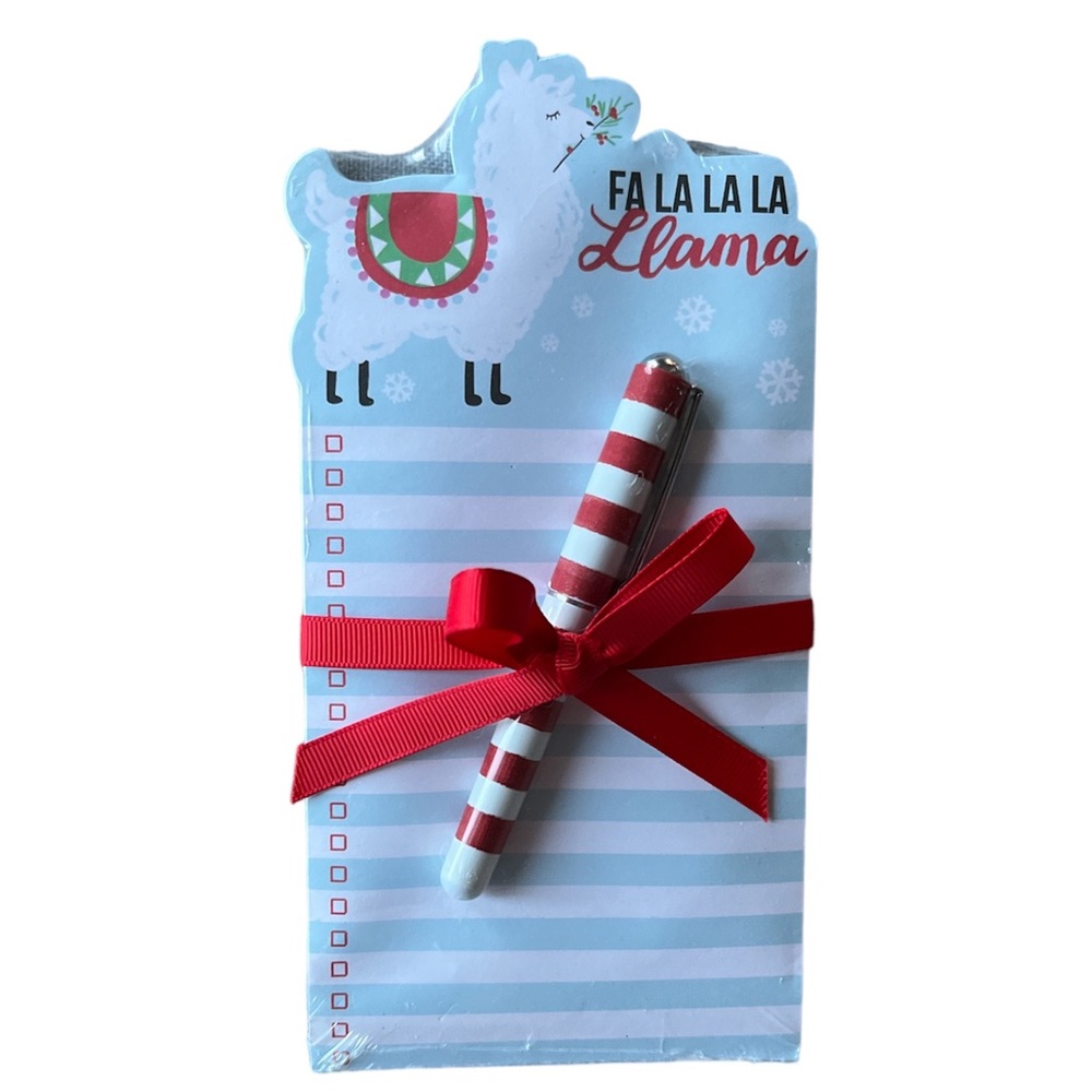NWT 🎄Christmas llama 🦙 checklist/note pad 🖊️